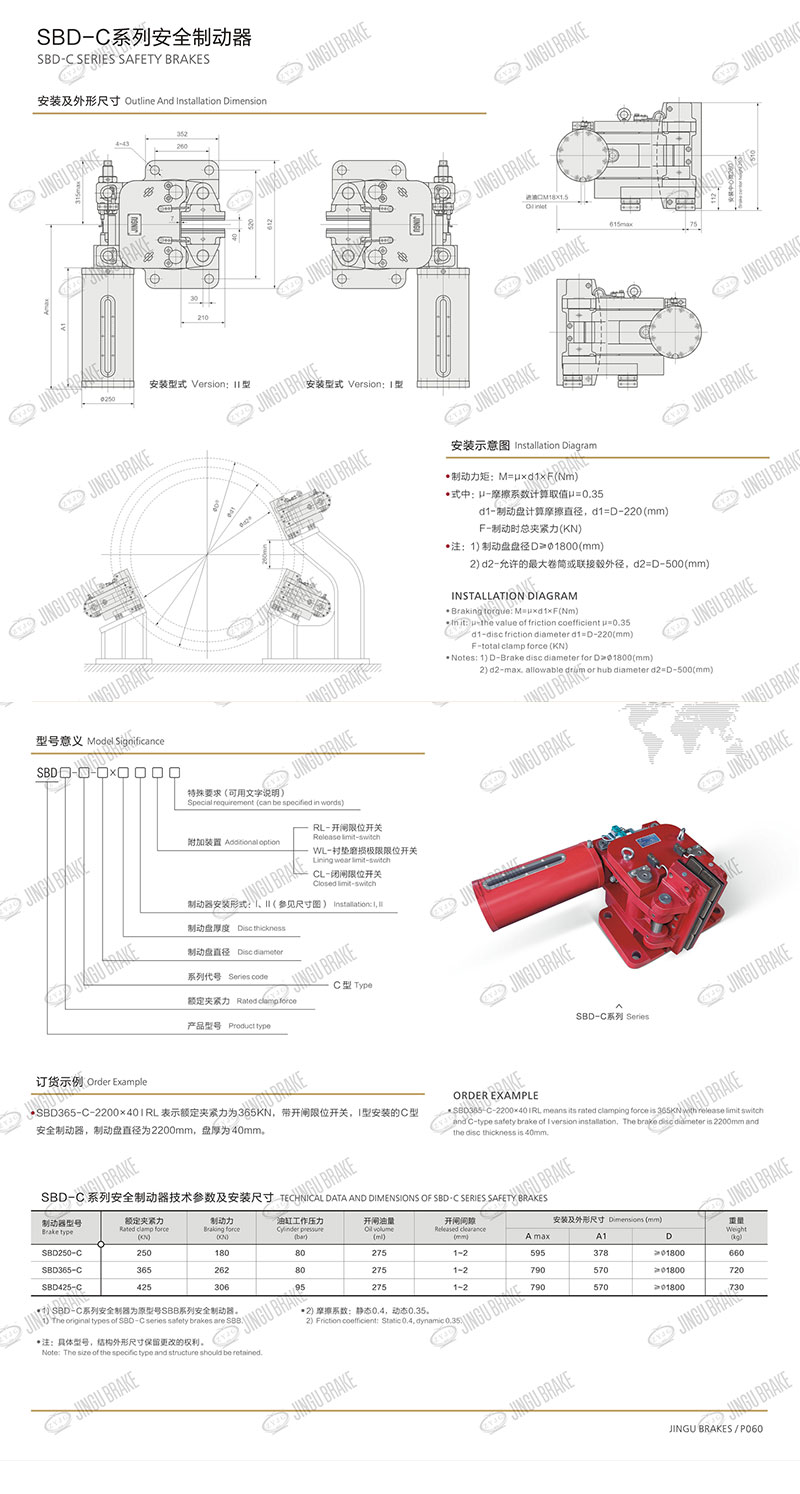 SBD-C係列安全製動器 SBD-C係(xì)列安全製動器(qì)